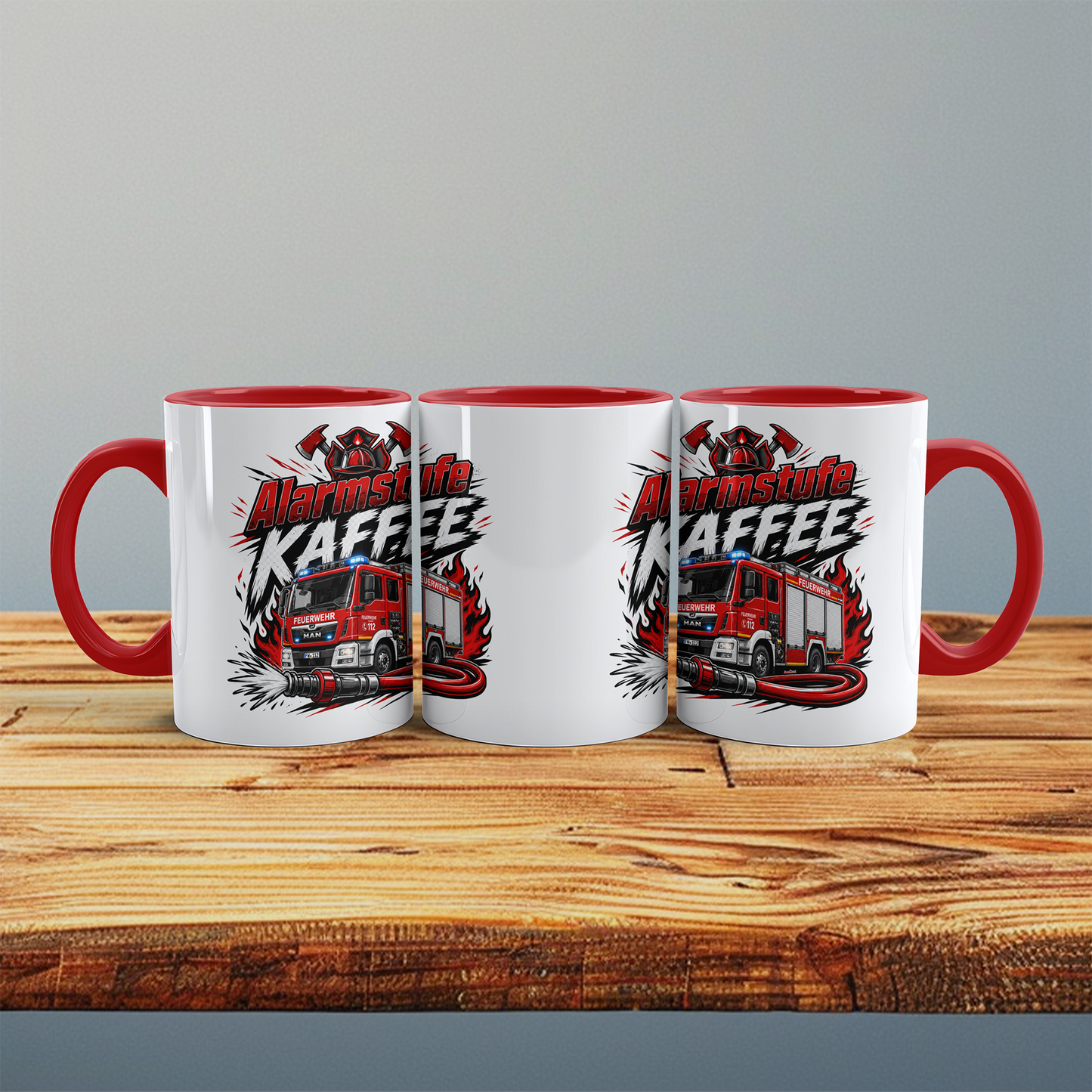Feuerwehrtasse "Alarmstufe Kaffee" – Geschenk für Feuerwehrleute