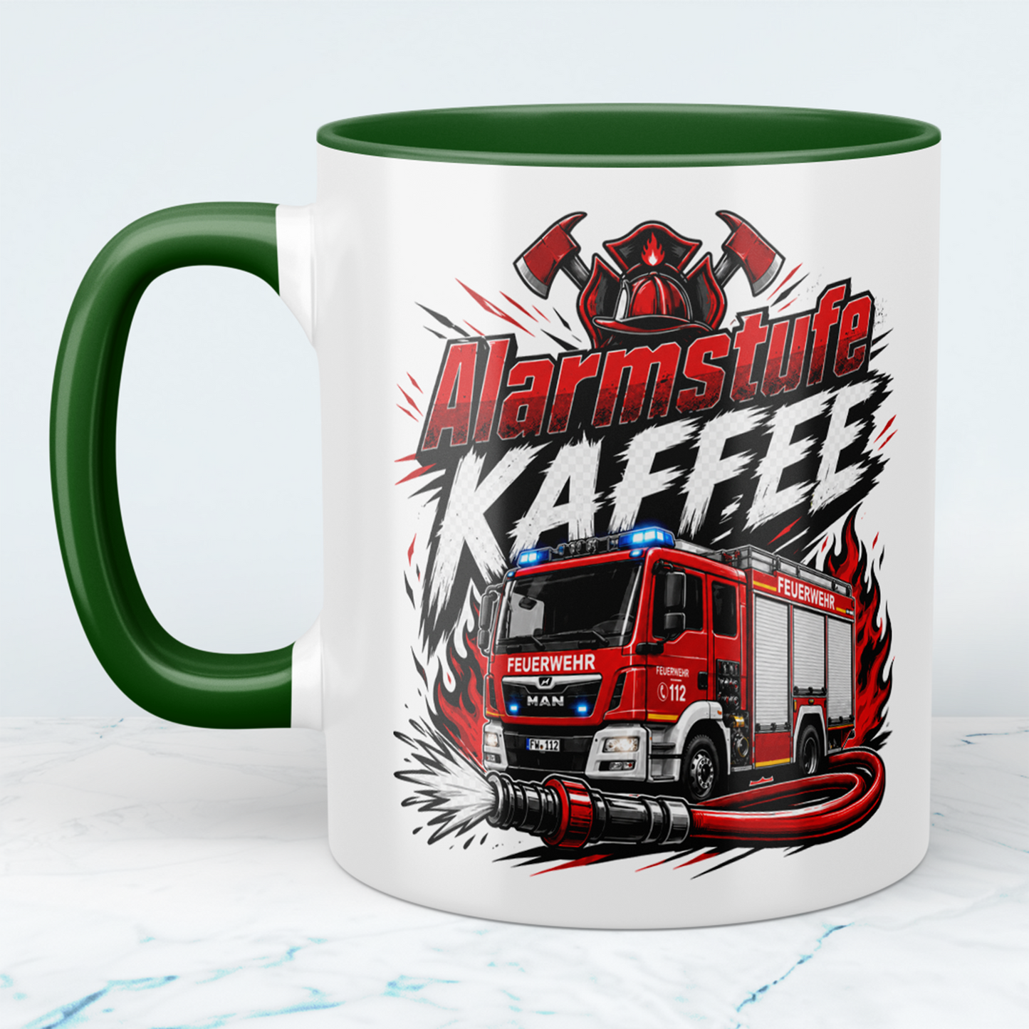 Feuerwehrtasse "Alarmstufe Kaffee" – Geschenk für Feuerwehrleute