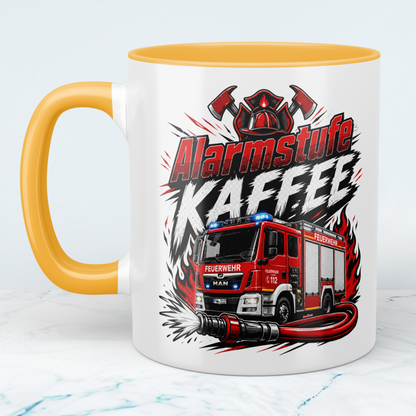 Feuerwehrtasse "Alarmstufe Kaffee" – Geschenk für Feuerwehrleute