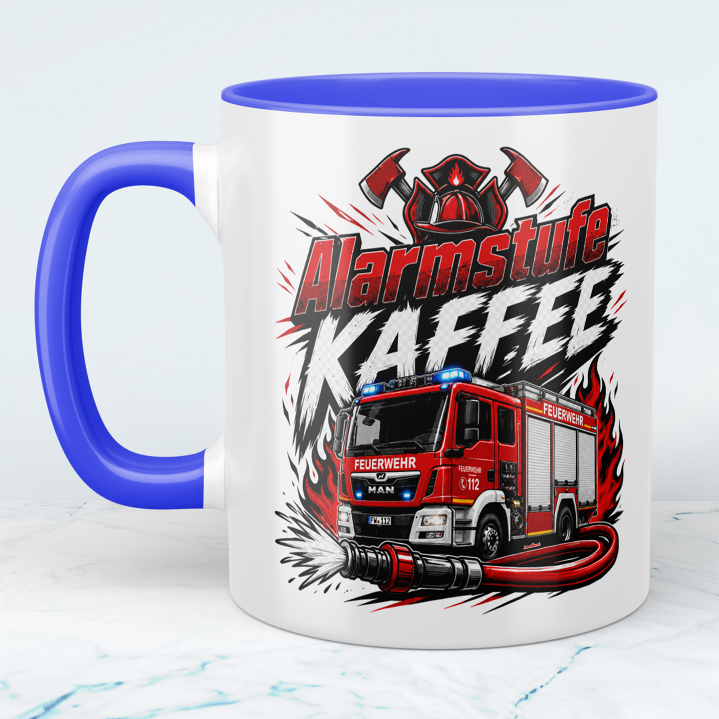 Feuerwehrtasse "Alarmstufe Kaffee" – Geschenk für Feuerwehrleute