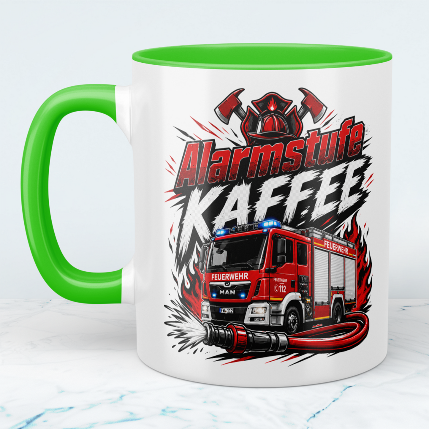 Feuerwehrtasse "Alarmstufe Kaffee" – Geschenk für Feuerwehrleute