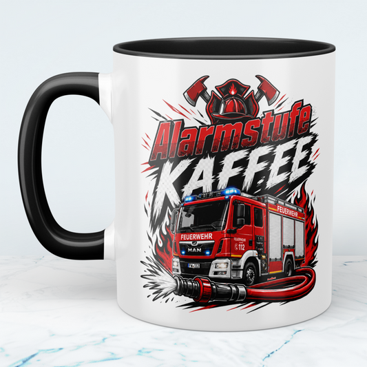 Feuerwehrtasse "Alarmstufe Kaffee" – Geschenk für Feuerwehrleute