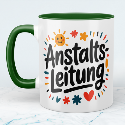 Witzige Kaffeetasse für die Anstaltsleitung – Humorvoller Bürobegleiter für Arbeitskollegen!