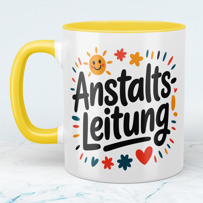 Witzige Kaffeetasse für die Anstaltsleitung – Humorvoller Bürobegleiter für Arbeitskollegen!