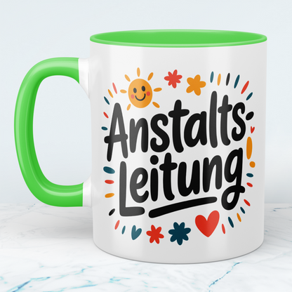 Witzige Kaffeetasse für die Anstaltsleitung – Humorvoller Bürobegleiter für Arbeitskollegen!
