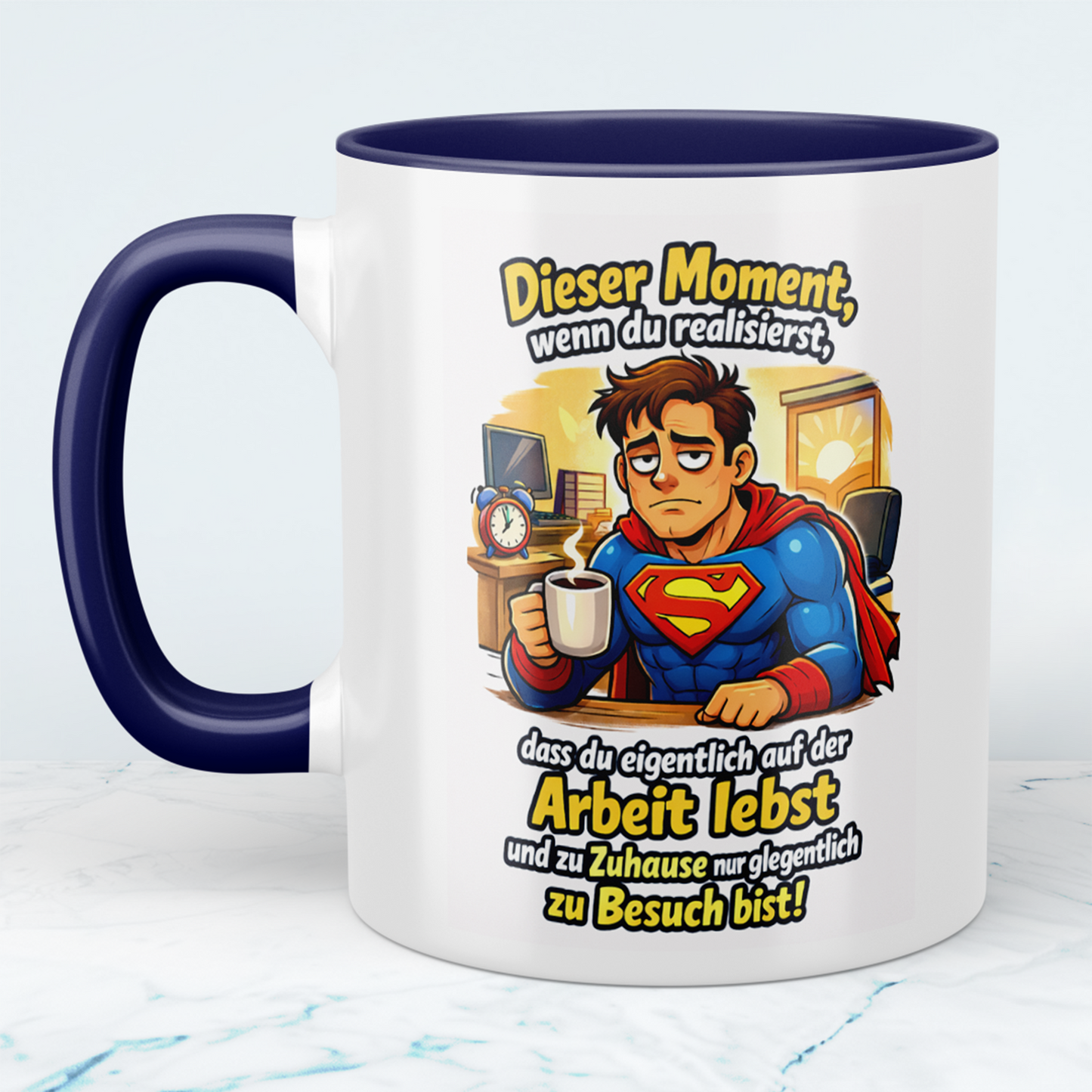 Lustige Tasse Arbeit – Dieser Moment wenn du realisierst, dass du nur auf der Arbeit lebst | Kollegen Geschenk