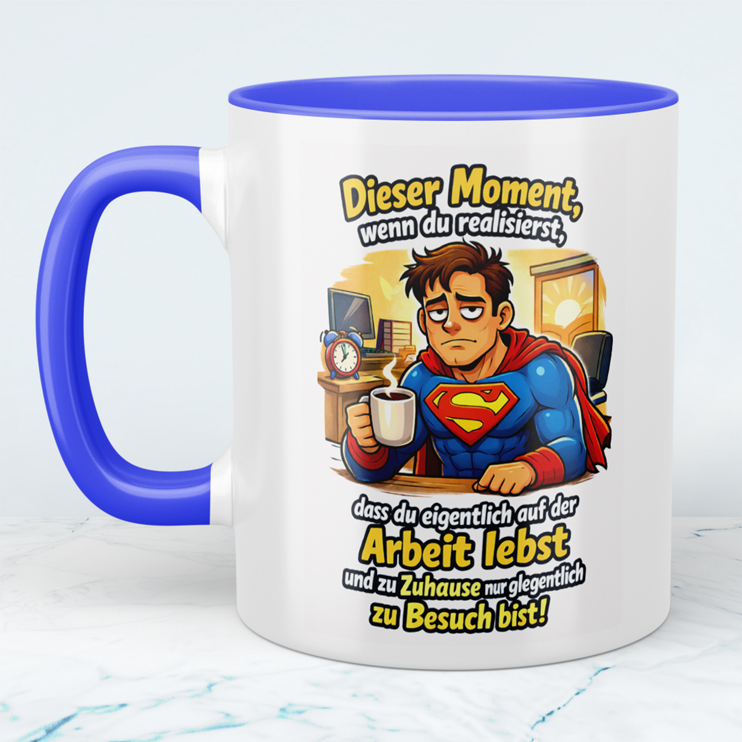 Lustige Tasse Arbeit – Dieser Moment wenn du realisierst, dass du nur auf der Arbeit lebst | Kollegen Geschenk
