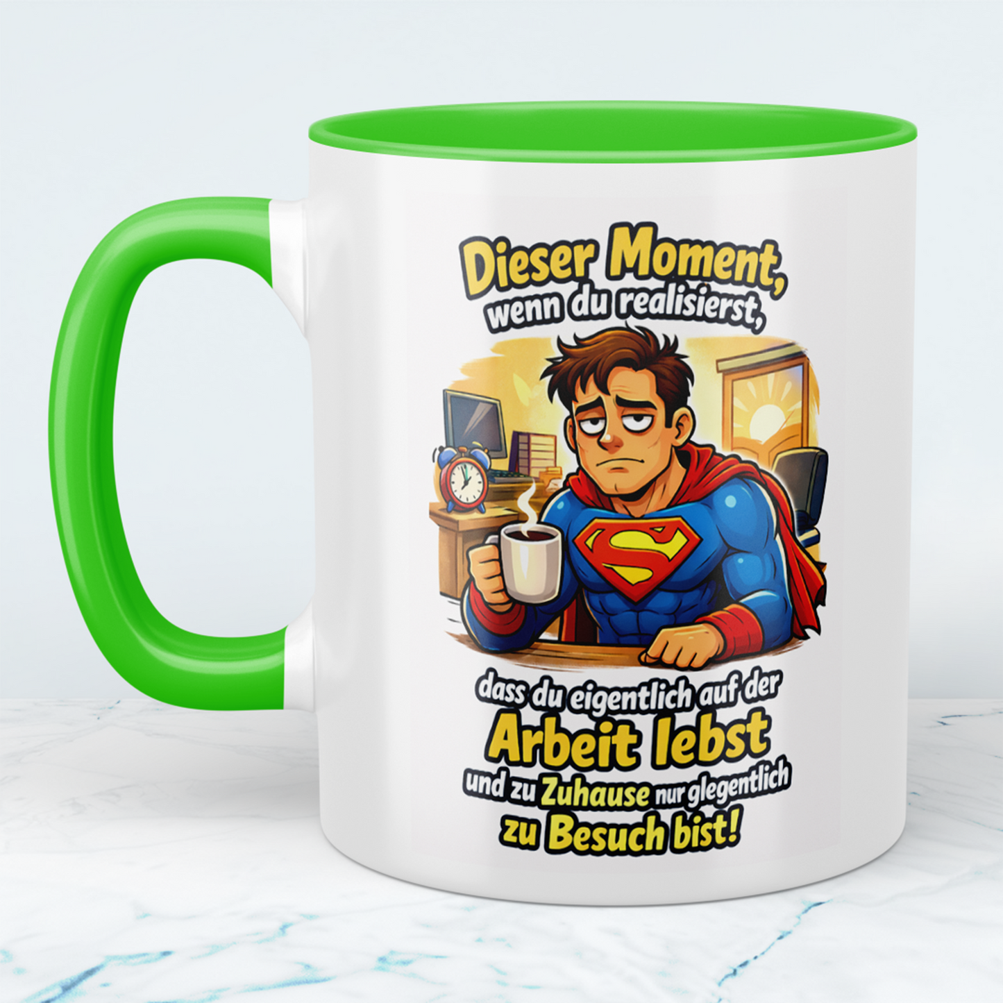 Lustige Tasse Arbeit – Dieser Moment wenn du realisierst, dass du nur auf der Arbeit lebst | Kollegen Geschenk