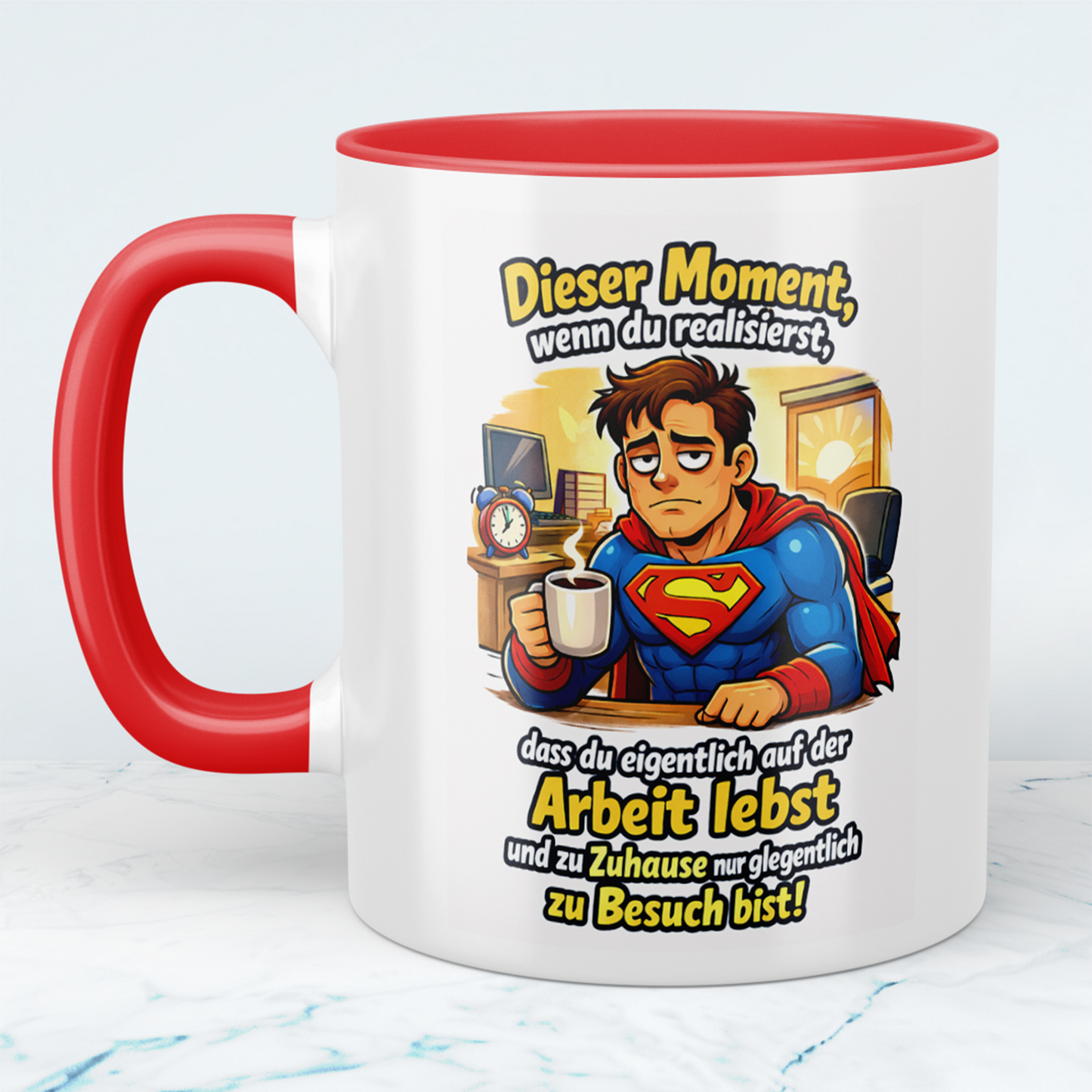 Lustige Tasse Arbeit – Dieser Moment wenn du realisierst, dass du nur auf der Arbeit lebst | Kollegen Geschenk