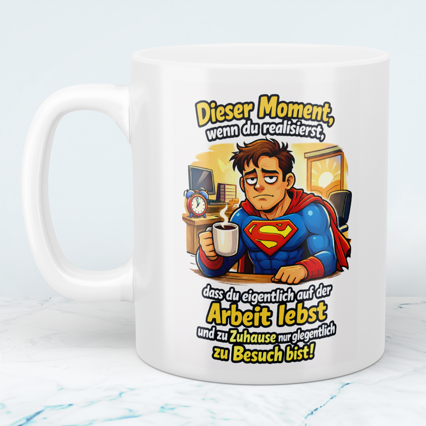Lustige Tasse Arbeit – Dieser Moment wenn du realisierst, dass du nur auf der Arbeit lebst | Kollegen Geschenk