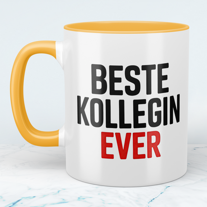Kaffeetasse „Beste Kollegin ever“ – Geschenkidee für Kollegin Büro & Arbeit