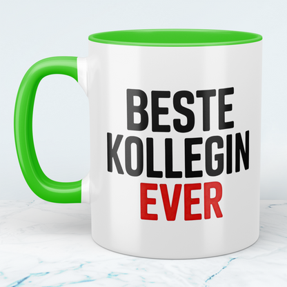Kaffeetasse „Beste Kollegin ever“ – Geschenkidee für Kollegin Büro & Arbeit