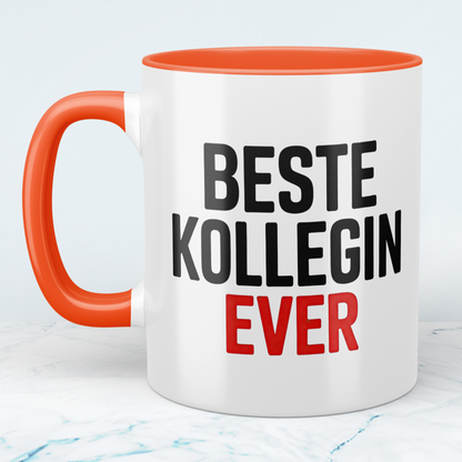 Kaffeetasse „Beste Kollegin ever“ – Geschenkidee für Kollegin Büro & Arbeit