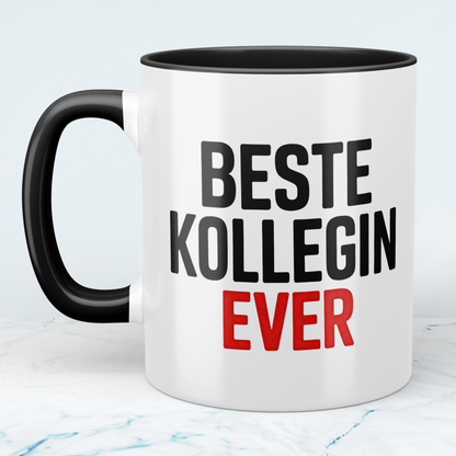 Kaffeetasse „Beste Kollegin ever“ – Geschenkidee für Kollegin Büro & Arbeit