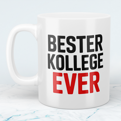 Kaffeetasse „Bester Kollege ever“ – Geschenkidee für Kollegen Büro & Arbeit