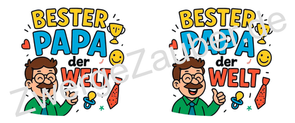 Bester Papa der Welt – Lustige Bedruckte Tasse für den Superhelden Papa