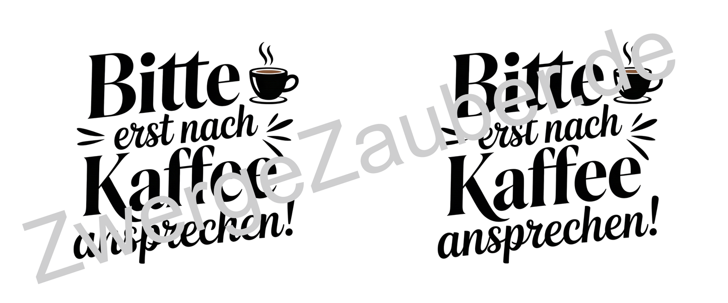 Lustige Kaffeetasse „Bitte erst nach Kaffee ansprechen“ – Witziger Becher mit Cartoon für Kaffee Liebhaber