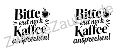 Lustige Kaffeetasse „Bitte erst nach Kaffee ansprechen“ – Witziger Becher mit Cartoon für Kaffee Liebhaber