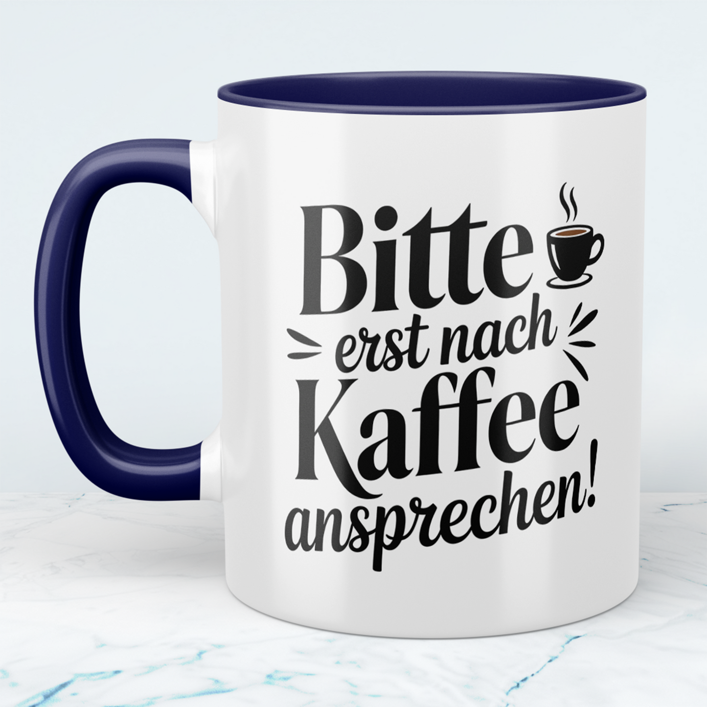 Lustige Kaffeetasse „Bitte erst nach Kaffee ansprechen“ – Witziger Becher mit Cartoon für Kaffee Liebhaber