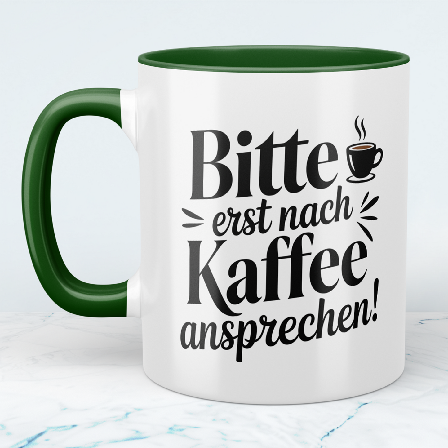 Lustige Kaffeetasse „Bitte erst nach Kaffee ansprechen“ – Witziger Becher mit Cartoon für Kaffee Liebhaber