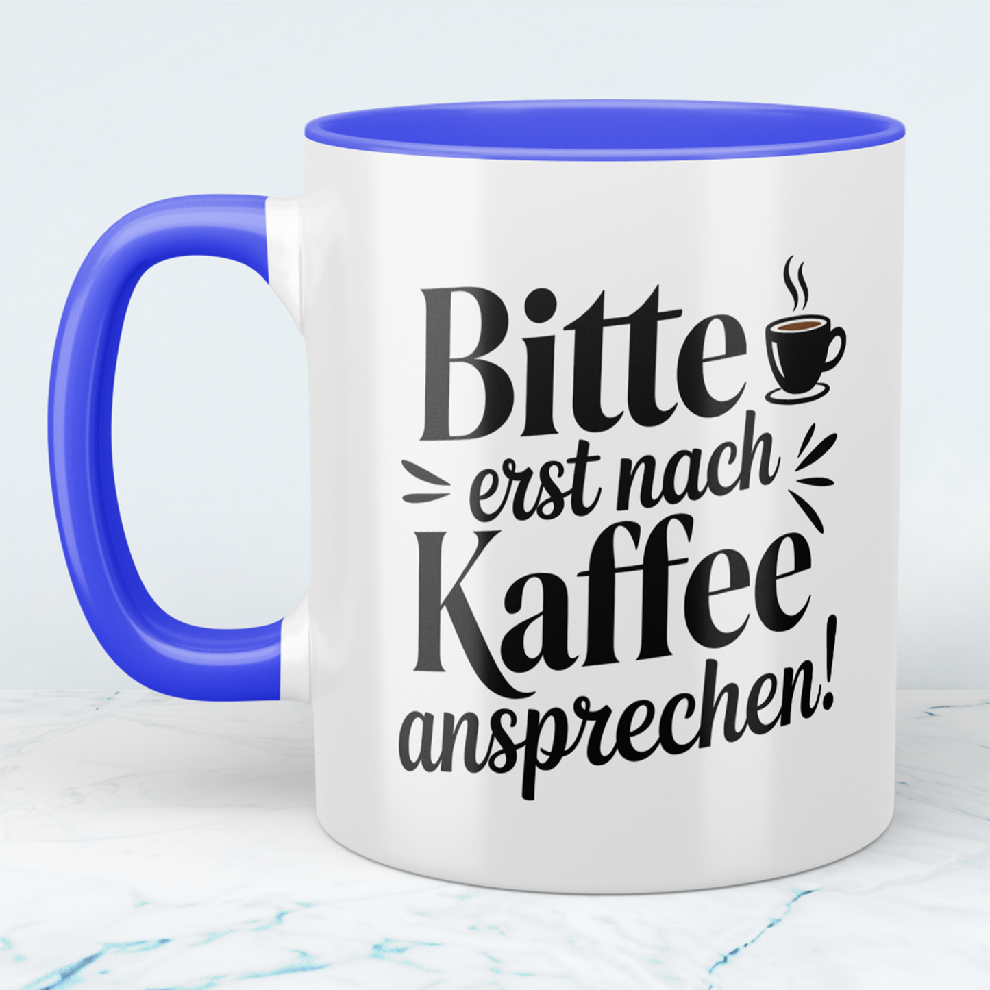 Lustige Kaffeetasse „Bitte erst nach Kaffee ansprechen“ – Witziger Becher mit Cartoon für Kaffee Liebhaber