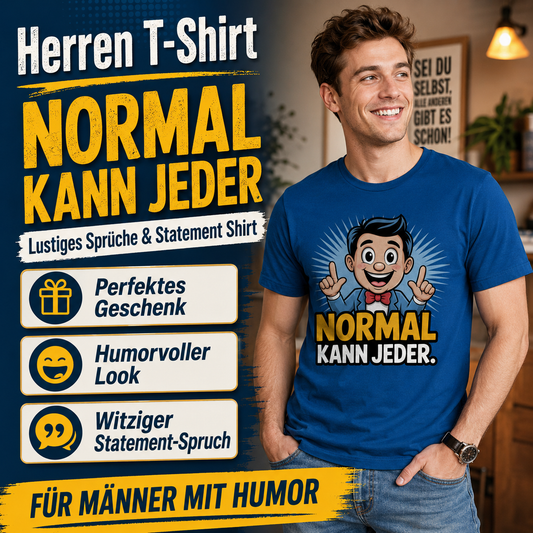 Herren T-Shirt „Normal kann jeder“ – Lustiges Sprüche & Statement Shirt