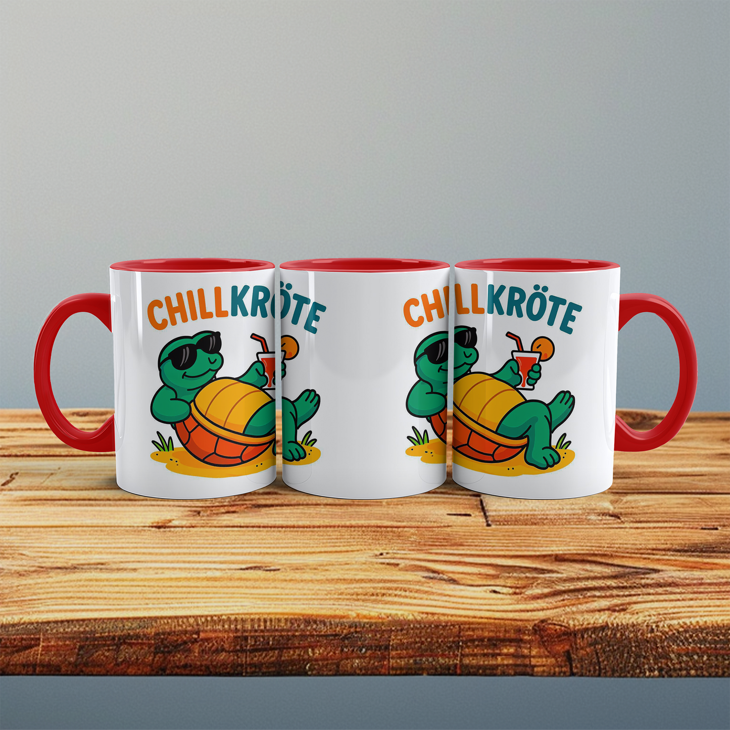 Lustige bedruckte Tasse mit Spruch "CHILLKRÖTE" – Perfekt für das Büro