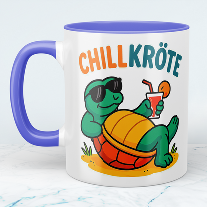 Lustige bedruckte Tasse mit Spruch "CHILLKRÖTE" – Perfekt für das Büro