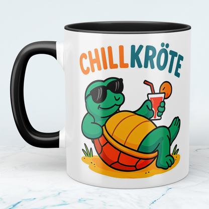 Lustige bedruckte Tasse mit Spruch "CHILLKRÖTE" – Perfekt für das Büro