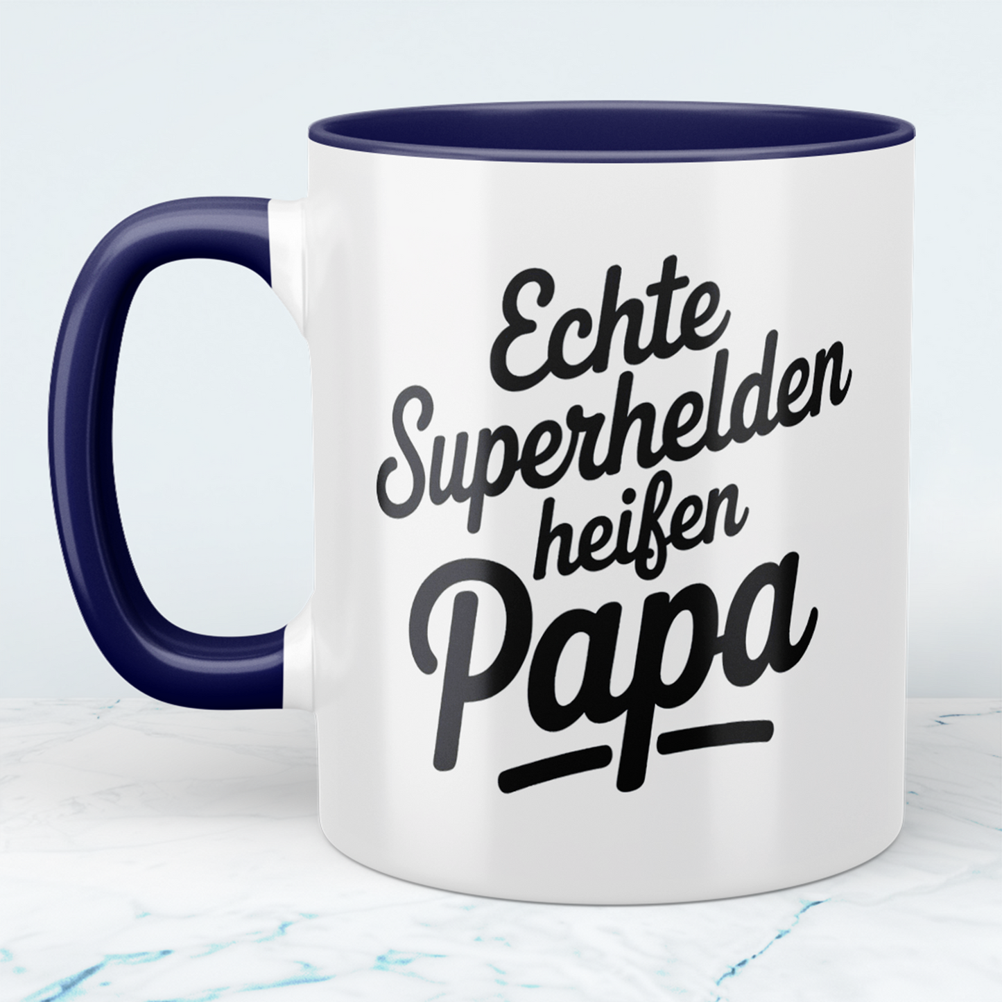 Einzigartige Tasse für Väter – Echte Superhelden heißen Papa – Ideal als Geschenk!