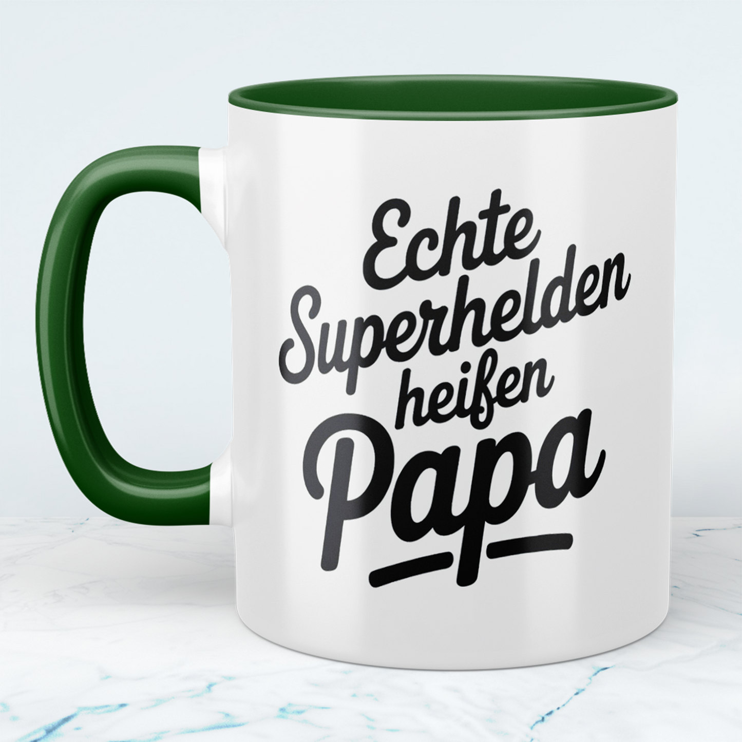 Einzigartige Tasse für Väter – Echte Superhelden heißen Papa – Ideal als Geschenk!