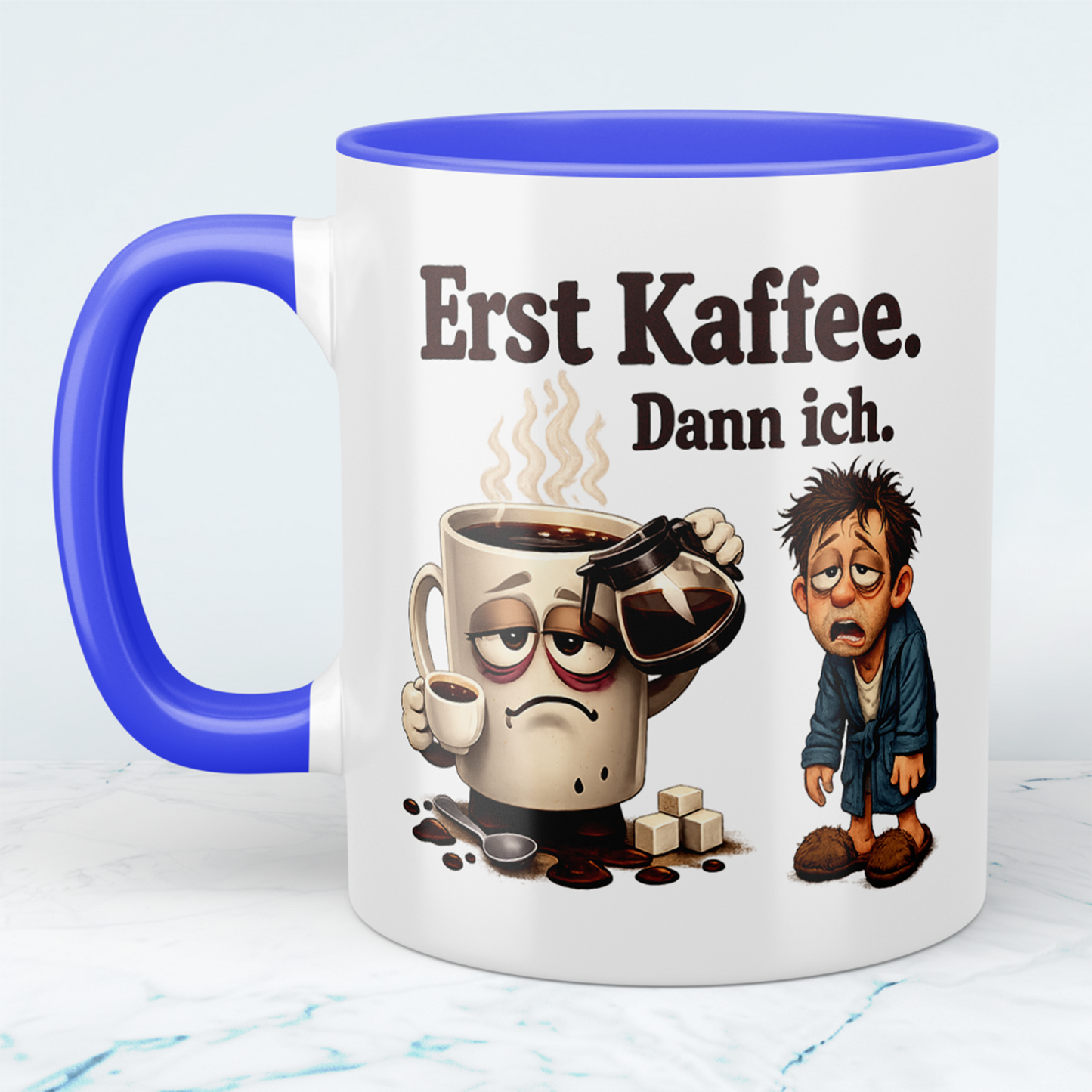 Kaffee Spruch Tasse „Erst Kaffee Dann Ich“ – Geschenk für Kaffeeliebhaber