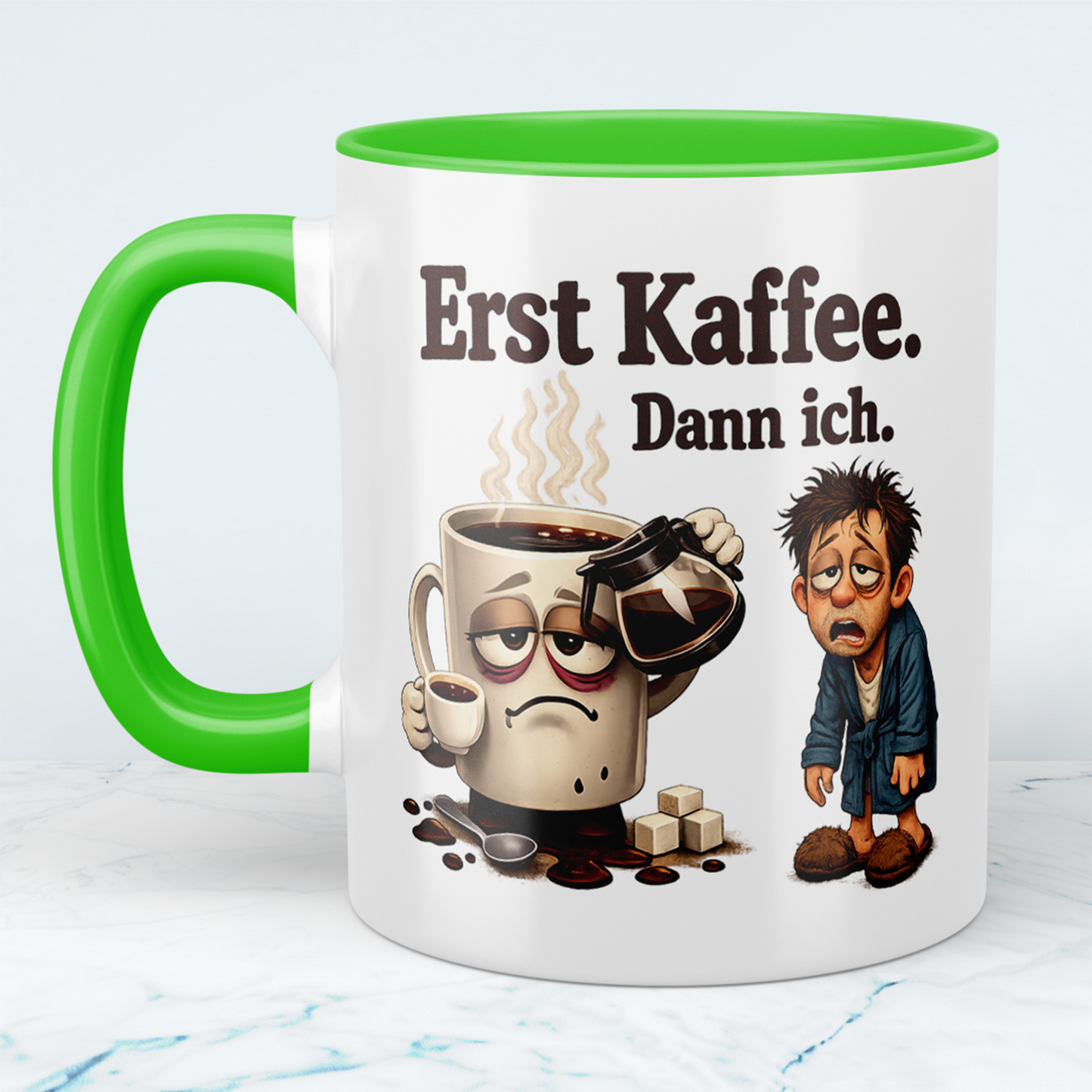 Kaffee Spruch Tasse „Erst Kaffee Dann Ich“ – Geschenk für Kaffeeliebhaber