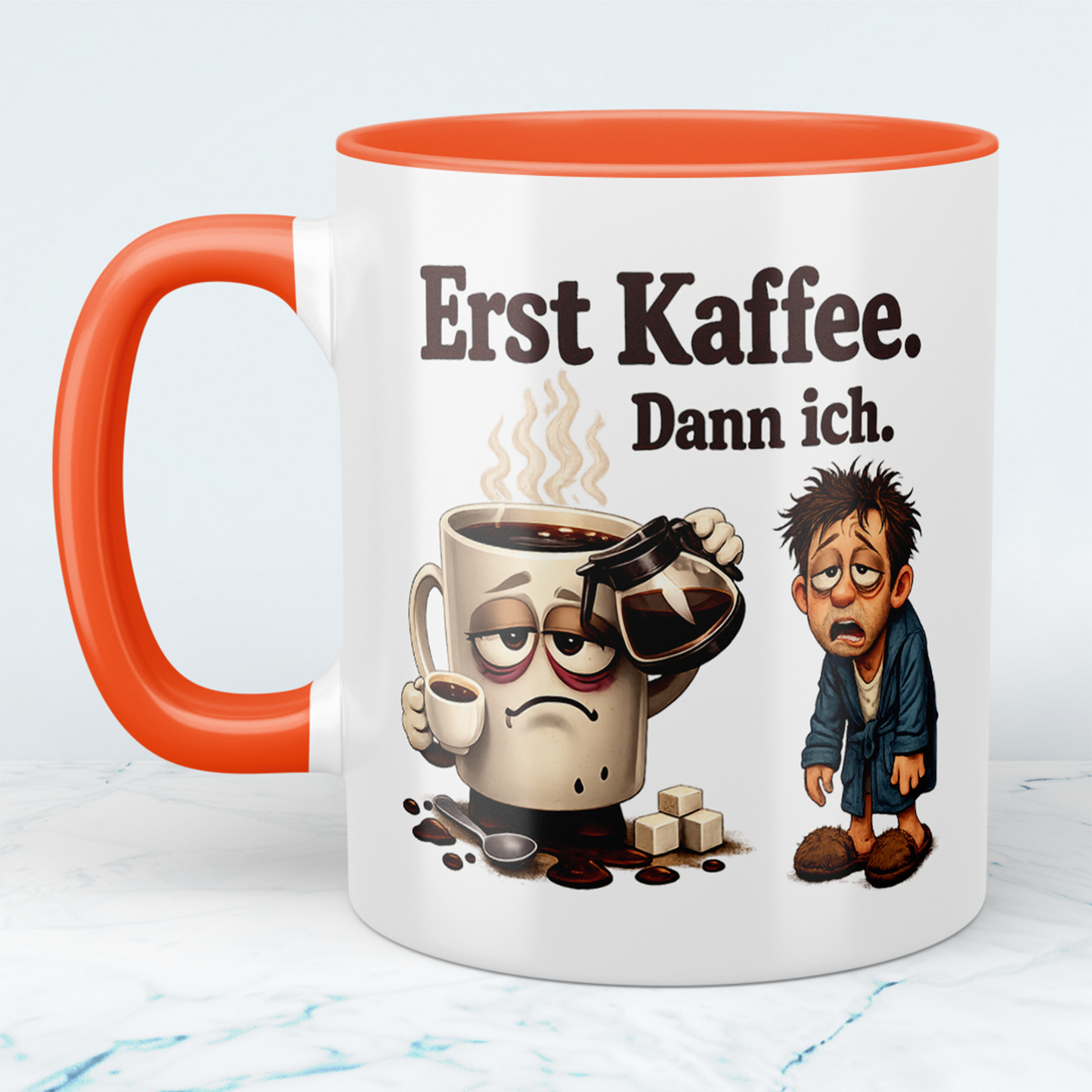 Kaffee Spruch Tasse „Erst Kaffee Dann Ich“ – Geschenk für Kaffeeliebhaber