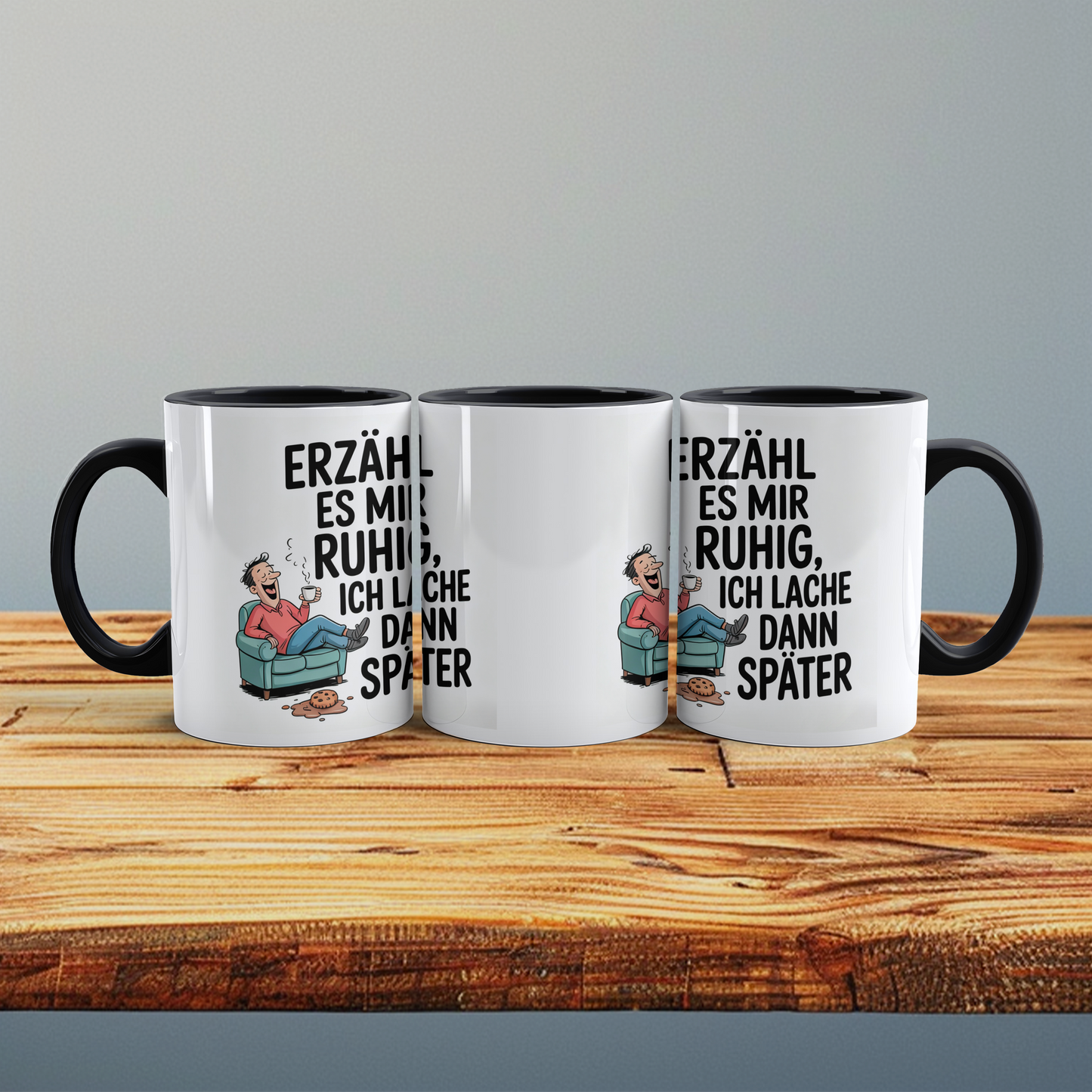 Lachmuskeln anregen: “Erzähl es mir ruhig. Ich lach dann später!” – Humorvolles Geschenk für den Büroalltag