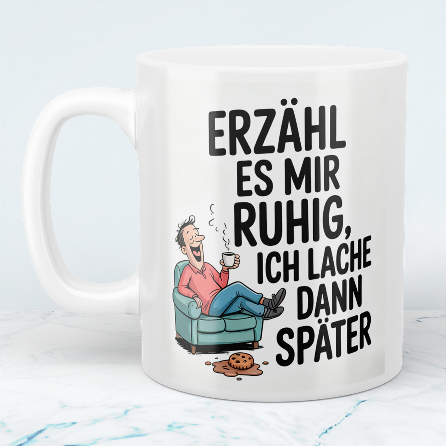 Lachmuskeln anregen: “Erzähl es mir ruhig. Ich lach dann später!” – Humorvolles Geschenk für den Büroalltag