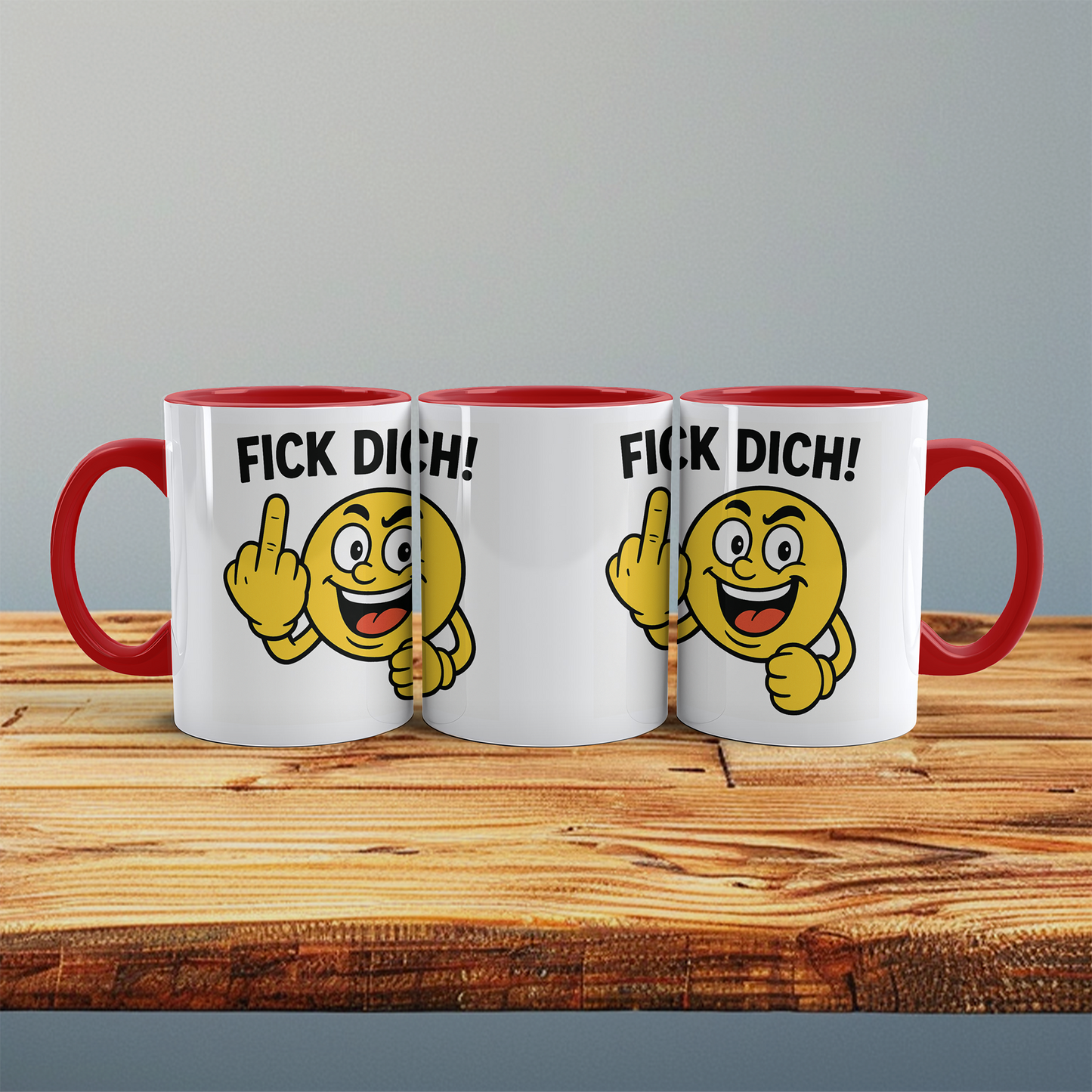 Lustige Tasse mit Spruch „Fick Dich!“ – Freches Geschenk für Arbeit & Freunde