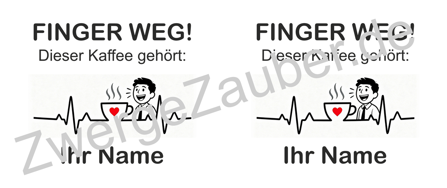 Personalisierte Tasse mit Namen – „Finger weg! Dieser Kaffee gehört [Name]“ – Geschenk für Freunde & Kollegen