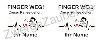 Personalisierte Tasse mit Namen – „Finger weg! Dieser Kaffee gehört [Name]“ – Geschenk für Freunde & Kollegen