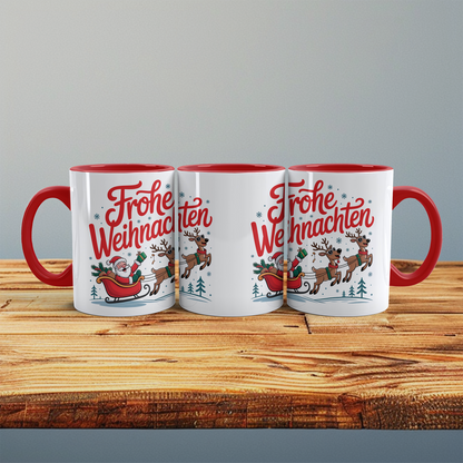 Festliche Weihnachtstasse mit Spruch „Frohe Weihnachten" – ein besonderes Geschenk für die schönste Zeit des Jahres!