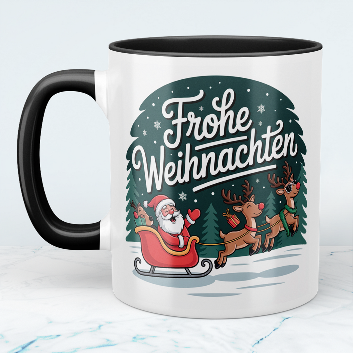 Frohe Weihnachten! Charmante Weihnachtstasse mit festlichem Spruch – das perfekte Geschenk für Groß und Klein!
