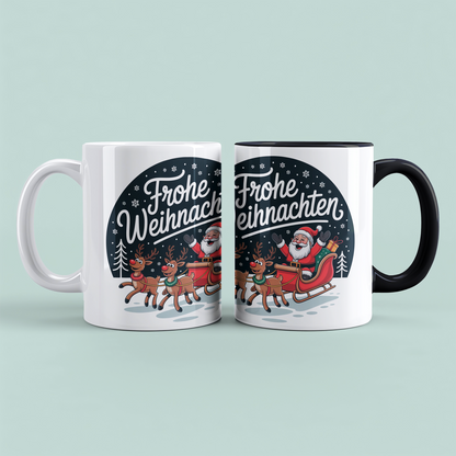 Wunderschöne Weihnachtstasse mit dem Spruch „Frohe Weihnachten“ – ein ideales Geschenk für die Feiertage!