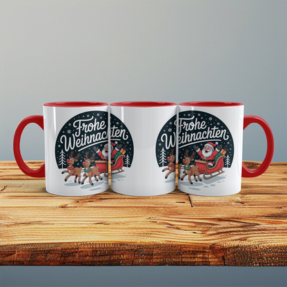 Wunderschöne Weihnachtstasse mit dem Spruch „Frohe Weihnachten“ – ein ideales Geschenk für die Feiertage!