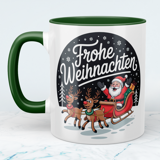 Wunderschöne Weihnachtstasse mit dem Spruch „Frohe Weihnachten“ – ein ideales Geschenk für die Feiertage!