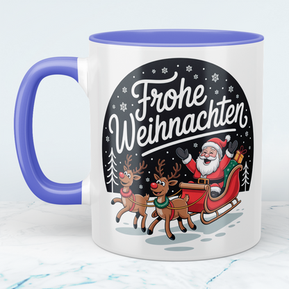 Wunderschöne Weihnachtstasse mit dem Spruch „Frohe Weihnachten“ – ein ideales Geschenk für die Feiertage!