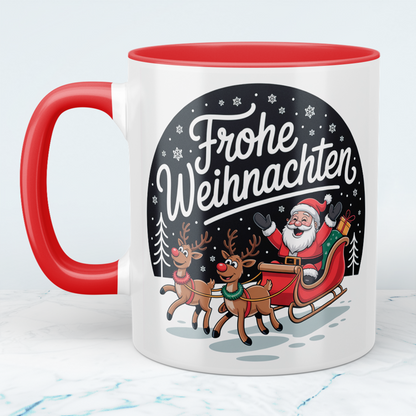 Wunderschöne Weihnachtstasse mit dem Spruch „Frohe Weihnachten“ – ein ideales Geschenk für die Feiertage!