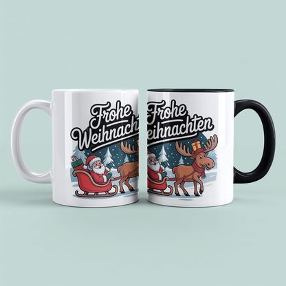 Frohe Weihnachten! Handgemachte Weihnachtstasse mit liebevollem Spruch – perfektes Geschenk für deine Liebsten!