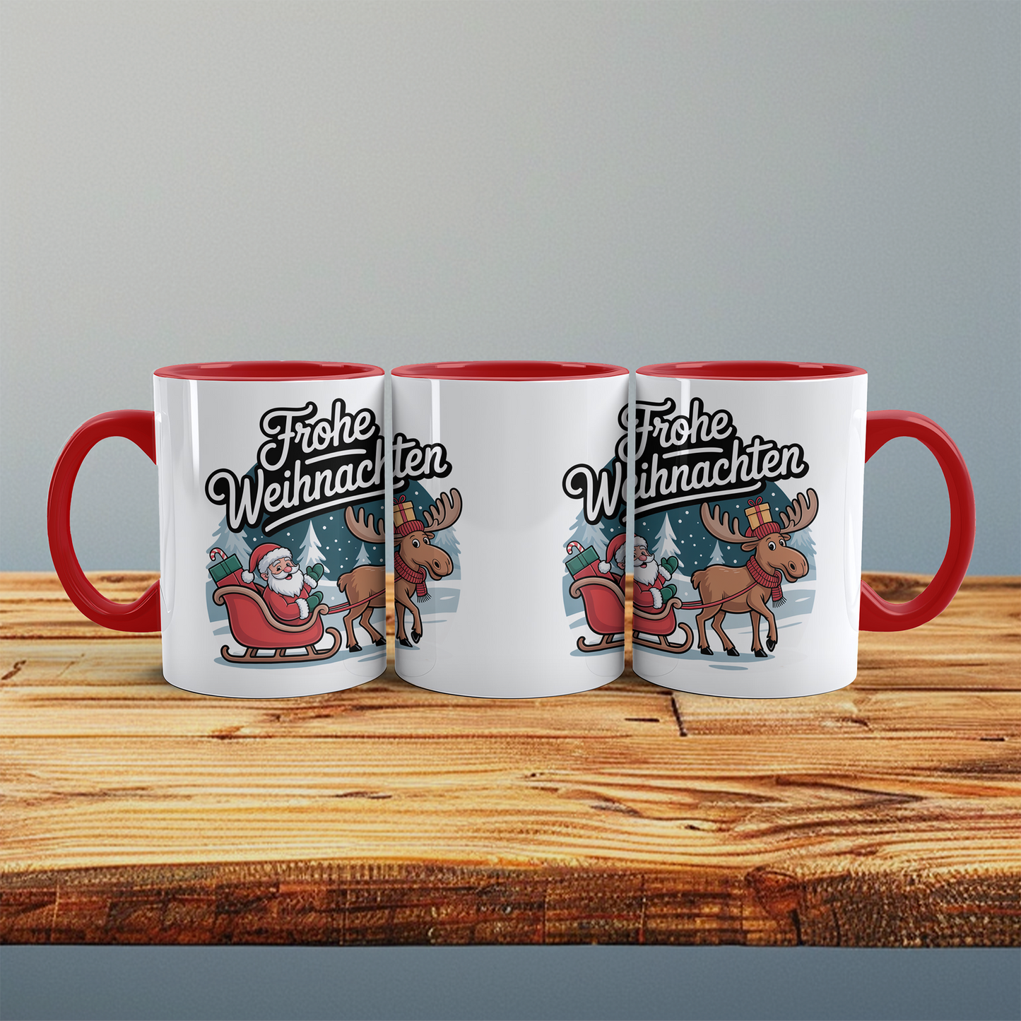 Frohe Weihnachten! Handgemachte Weihnachtstasse mit liebevollem Spruch – perfektes Geschenk für deine Liebsten!