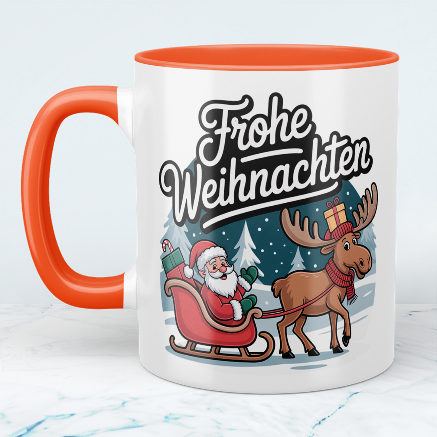 Frohe Weihnachten! Handgemachte Weihnachtstasse mit liebevollem Spruch – perfektes Geschenk für deine Liebsten!