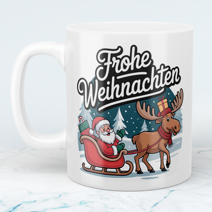 Frohe Weihnachten! Handgemachte Weihnachtstasse mit liebevollem Spruch – perfektes Geschenk für deine Liebsten!